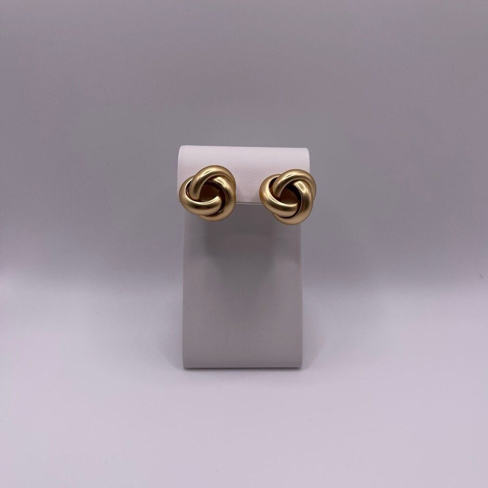 House of Harlow 1960 Gold Tone Knot Stud Earrings - Picture 1 of 12